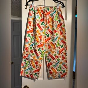 Love Letters Los Angeles Pajama Pants Cocktails Colorful Vintage Size 2 EUC